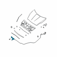 OEM 2009 Nissan Altima Male Hood Lock Diagram - 65601-ZX60A