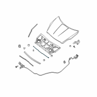 OEM Nissan Rod-Hood Support Diagram - 65771-JA000