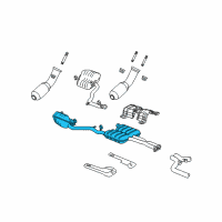 OEM 2009 Dodge Challenger Exhaust Muffler And Resonator Diagram - 5040334AB