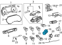 OEM Toyota Highlander Power Switch Diagram - 89611-0E030