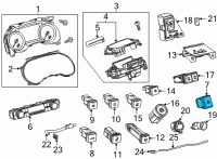 OEM 2022 Toyota Highlander Hazard Switch Diagram - 84332-48060