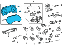 OEM 2020 Toyota Highlander Cluster Assembly Diagram - 83800-0EC80