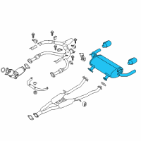 OEM Infiniti Q50 Exhaust Main Muffler Assembly Diagram - 20100-4GA0D