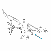 OEM 2017 BMW X6 Nozzle Chain, Windscreen Washer System Diagram - 61-66-7-292-659