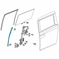 OEM 2016 Honda Odyssey Sash, L. RR. Slide Door Diagram - 72771-TK8-A01