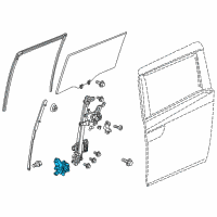 OEM 2013 Honda Odyssey Motor Assembly, Passenger Side Window Diagram - 72715-TK8-A01