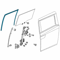 OEM 2012 Honda Odyssey Channel, Passenger Side Diagram - 72735-TK8-A12