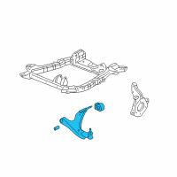 OEM Saturn Front Lower Control Arm Assembly Diagram - 25878028