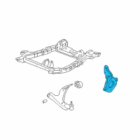 OEM 2006 Saturn Vue Steering Knuckle Assembly Diagram - 22702780