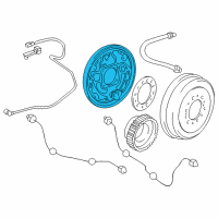 OEM Toyota Tundra Backing Plate Diagram - 47043-35190