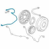 OEM 2002 Toyota 4Runner Rear Speed Sensor Diagram - 89546-35030