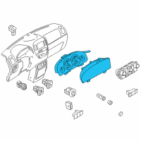 OEM 2008 Ford Escape Cluster Assembly Diagram - 8M6Z-10849-J