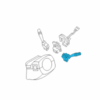 OEM 2009 Hyundai Santa Fe Switch Assembly-Lighting & Turn Signal Diagram - 93410-2B000-CA