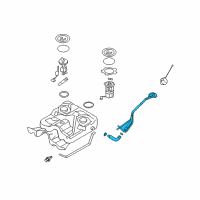 OEM 2012 Hyundai Santa Fe Filler Neck & Hose Assembly Diagram - 31030-0W050