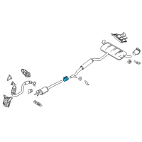 OEM Infiniti Clamp Exhaust Tube Diagram - 20675-5DA1B