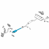 OEM 2017 Infiniti QX30 MUFFLER Sub Assembly-Exhaust, Front Diagram - 20101-5DC0A