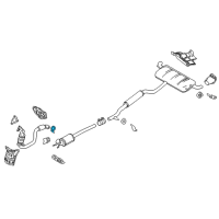 OEM 2019 Infiniti QX30 Clamp-MUFFLER Lower Diagram - 20675-5DA1A