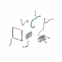 OEM Cadillac STS AC Hoses Diagram - 25770404