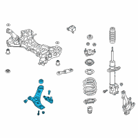 OEM Hyundai Santa Fe Sport ARM COMPLETE-FR LWR, RH Diagram - 54501-2P201