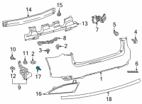 OEM 2015 Toyota Tacoma Emblem Bolt Diagram - 90167-50063