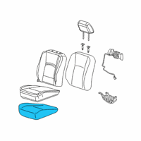 OEM 2020 Ram 3500 Seat Cushion Foam Diagram - 68410767AA