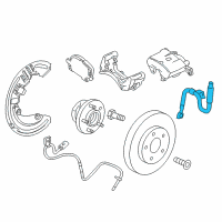 OEM 2013 Cadillac ATS Brake Hose Diagram - 23182556