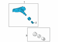 OEM Toyota Sienna Tire Pressure Sensor Diagram - 42607-0E030