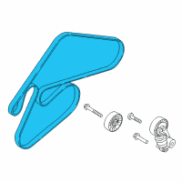 OEM 2017 Kia Cadenza Ribbed V Belt Diagram - 252123LAA0