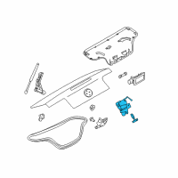 OEM 2012 Ford Mustang Latch Diagram - DR3Z-5443200-A
