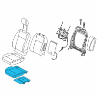 OEM 2022 Ford EcoSport Seat Back Pad Diagram - GN1Z-1564811-A