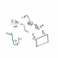 OEM 2009 Chevrolet Silverado 1500 Front AC Line Diagram - 19418538