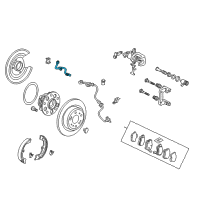 OEM 2010 Acura TL Hose Set, Left Rear Brake Diagram - 01468-TK4-A00