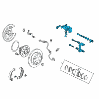 OEM Acura TL Caliper Sub-Assembly, Left Rear Diagram - 43019-TK4-A00