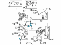 OEM Ford TUBE - WATER OUTLET Diagram - MB3Z-8K153-A