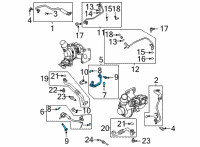 OEM 2022 Ford Bronco TUBE - WATER OUTLET Diagram - MB3Z-8K153-A