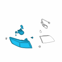 OEM Infiniti FX35 Lamp Assembly-Rear Combination LH Diagram - 26555-CG03A