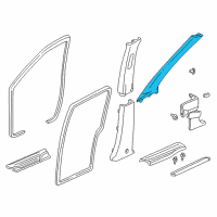 OEM 2004 Honda Odyssey Garnish Assy., R. FR. Pillar *G50L* (LIGHT FERN) Diagram - 84101-S0X-A01ZA