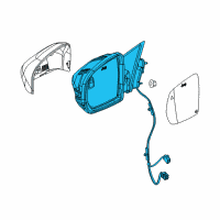 OEM 2017 Jeep Compass Outside Rear-View Mirror Right Diagram - 68365136AA