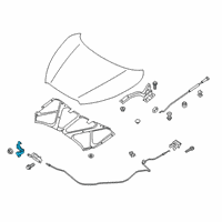 OEM Nissan Bell Crank-Hood Lock Diagram - 65603-5RL0A