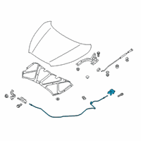 OEM Nissan Kicks Cable Assembly-Hood Lock Control Diagram - 65621-5RL0A