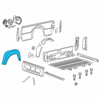 OEM 2009 Ford F-350 Super Duty Splash Shield Diagram - F81Z-9928370-BA