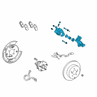 OEM Lexus RX450h Rear Driver Disc Brake Cylinder Assembly Diagram - 47850-48101