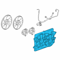 OEM 2017 Cadillac XTS Fan Shroud Diagram - 22747159