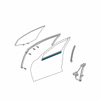 OEM 2003 Chevrolet Monte Carlo Sealing Strip Asm-Front Side Door Window Inner Diagram - 15877370