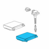 OEM 2000 BMW 740i Engine Control Module Diagram - 12-14-7-539-284