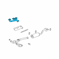 OEM GMC Sierra 1500 Classic Engine Exhaust Manifold Assembly Diagram - 12574406