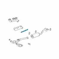 OEM 1997 GMC Savana 1500 Gasket Kit, Exhaust Manifold Diagram - 89017812