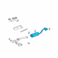 OEM Chevrolet Express 1500 Muffler W/Tailpipe Diagram - 25849057