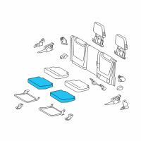 OEM 2010 Toyota Tacoma Seat Cushion Pad Diagram - 71504-04020