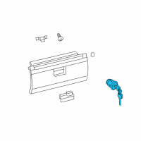 OEM 2015 Nissan Frontier Cylinder Set-Glove Box Lid Lock Diagram - F8632-4P00A